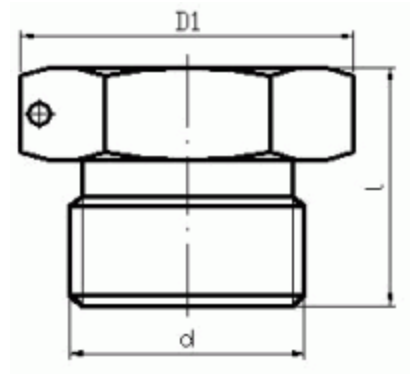 Zatka blok vonkajsi BSP zavit Plug block BSP thread